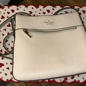 Kate Spade Cream Crossbody Bag with Gold Details